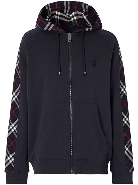 burberry hoodie mens|burberry vintage check zipped hoodie.